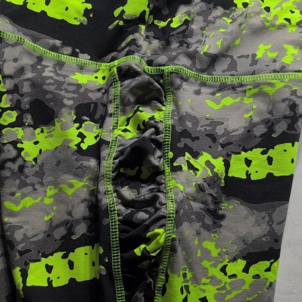 Calvin Klein Performance Gray and Neon Green Leggings Size Small - Picture 4 of 7